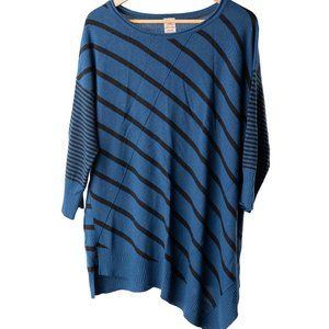 Blue and Black Striped Sweater